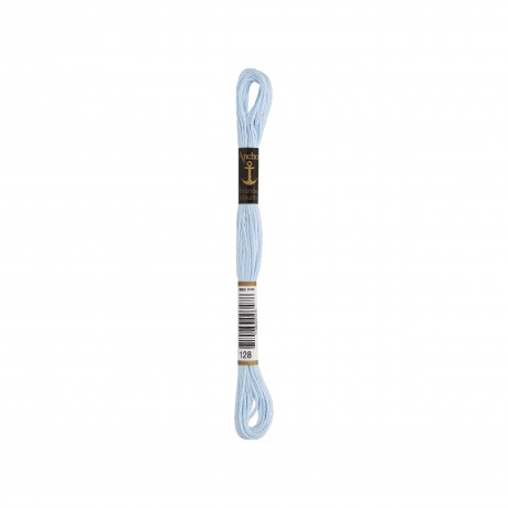 Meada de linha de bordar Anchor Stranded Cotton, filosele cor 128 azul Meada de linha de bordar Anchor Stranded Cotton, filosele cor 128 azul